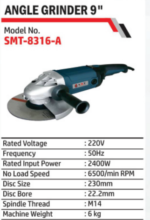 Electric Angle Grinder 230mm 2400W Multi-function-SMT - Image 4