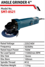 Electric Angle Grinder 100mm 700W Multi-function-SMT