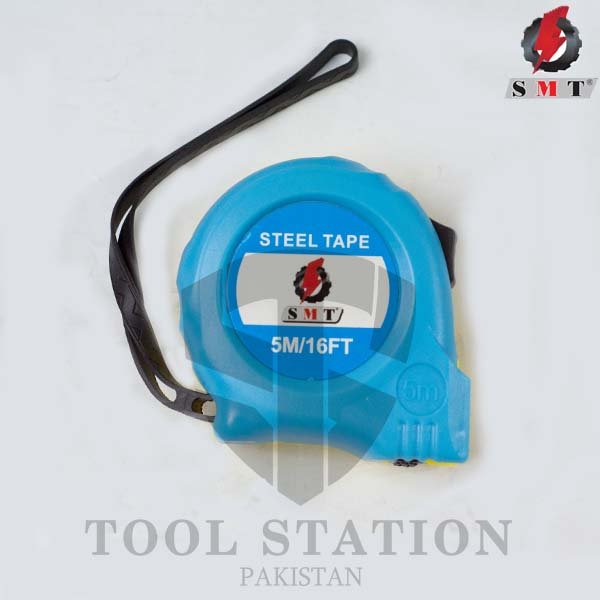 Measuring Steel Tape 5M/16FT-SMT Specifications: Brand: SMT Model: SM-29 length: 5M/16ft Meterial: Steel + High Quality plastic Body