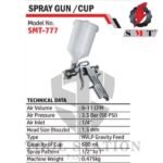 Paint SprayGun with adjustable paint flow rate SMT 777