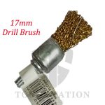 Drill Brush 6mm shank Brass Wire Brush Tool Shank for Drill / Rust Remover-17mm