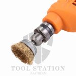 Drill Brush 6mm Brass / shaving / kulfi Wire Wheel Brush Cups Tool Shank for Drill Rust Weld- 3 pc’s set - Image 2