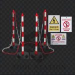 25 Meter Warning Plastic Chain Red & White for Car Parking Lock Safety Barrier for Traffic Stand - Image 5