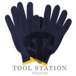 Working Gloves Professional-Navy Blue Poly cotton PVC Dots Coating - Image 2