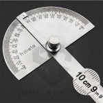 Stainless Steel Protractor 180 Degree Rotation Angle Ruler