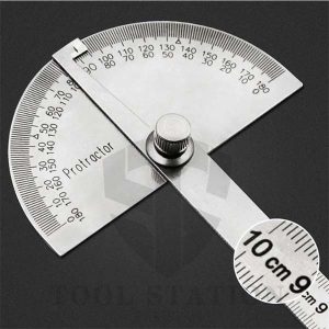 Stainless Steel Protractor 180 Degree Rotation Angle Ruler