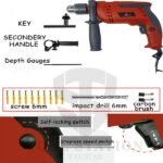 Electric Hammer Drill Machine with 2 Way Rotation.OLYMPIA
