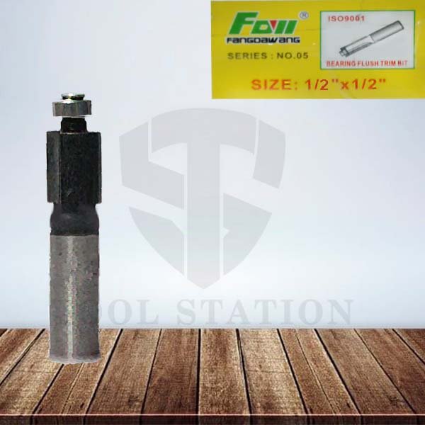 Flush Trim Router bit with Bearing 1/2" Trimmer Router Bit