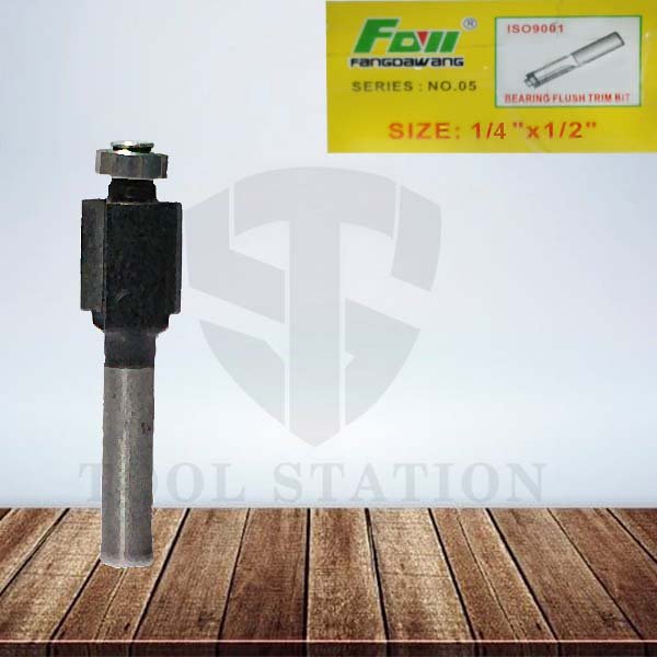 Flush Trim Router bit with Bearing1/2" Trimmer Router Bit