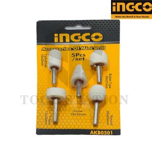 Ingco 5Pcs Mounted Stone of Mini Drill Bistriques Set