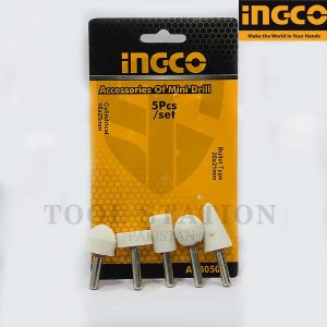 Ingco 5Pcs Mounted Stone of Mini Drill Bistriques Set