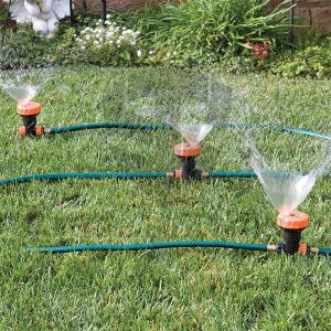 Lawn Sprinkler 04 functions Automatic 360 Rotating Garden Water Sprinkler-PEG shape
