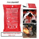 Fire Blanket Fiberglass Fire Flame Emergency Blankets 4x6