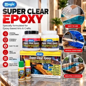Clear epoxy resin being poured onto a live-edge wood table for a glossy river table finish.toolstationpakistan, tollstation.com