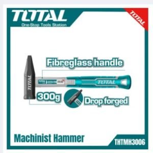 TOTAL 300g Drop-forged Hammerhead Machinist Hammer Fiberglass Handle THTW71300
