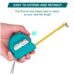 TOTAL 5mx25mm Steel Measuring Tape with Metric and Inch TMT34525