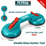 TOTAL Double Glass Sucker Tool with 50KG suction capacity and professional packagingtoolstaionpakistan, toolstation.com