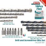 19pcs Drill Bits And Screwdriver Set TACSDB1901-Total - Image 2