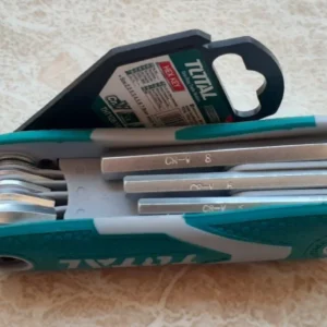 Total Folding Hex Key (Allen Wrench) Set 8-Piece – Cr-V Steel Pocket Tool THT1061826