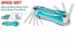 Total Folding Hex Key (Allen Wrench) Set 8-Piece – Cr-V Steel Pocket Tool THT1061826