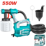 TOTAL TT5006 HVLP Electric Spray Gun – 550W Power, 800 ml Capacity, 850 ml/min Flow – Floor-Based Paint Sprayer