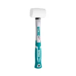 TOTAL Rubber Hammer – 220 g Natural Rubber Mallet with Fiberglass Handle THT76836
