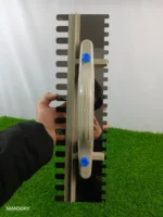 Double Sided Trowel for Tile Adhesive & Plastering Professional Notched Trowel