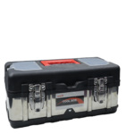 Heavy Duty Plastic Tool Box with Metal Locks & side body – Portable Storage Tool Box (13.5 x 6.3 x 6.5 Inches)