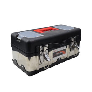 Heavy Duty Plastic Tool Box with Metal Locks & side body – Portable Storage Tool Box (13.5 x 6.3 x 6.5 Inches)