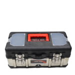 Heavy Duty Plastic Tool Box with Metal Locks & side body – Portable Storage Tool Box (13.5 x 6.3 x 6.5 Inches)