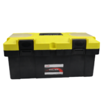 Medium Size Heavy Duty Plastic Tool Box – Portable Tool Storage Box with Secure Locks (13.5 x 6.3 x 6.5 Inches)