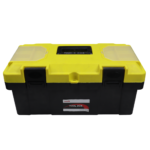 Medium Size Heavy Duty Plastic Tool Box – Portable Tool Storage Box with Secure Locks (13.5 x 6.3 x 6.5 Inches)
