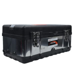 Heavy Duty Plastic Tool Box with Metal Locks & side body – Portable Tool Storage Box (17.2 x 8.5 x 7.5 Inches)