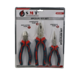 SMT 1210 3‑Piece Plier Set – Chrome Vanadium Steel Hand Tool Kit for Workshop & DIY