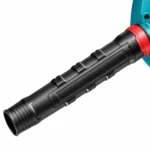 TOTAL handheld electric blower with black nozzle and dust collection bag clearing dust and debris from a concrete surfacetoolstationpakistan, toolstation.com