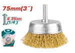 TAC33031 75 mm Wire Cup Brush with Shank – Drill & Grinder Surface Prep Tool