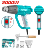 TOTAL 2000 W Heat Gun TB20078 – Adjustable Hot Air Gun for Paint Stripping, Plastic Bending, Shrink‑Wrapping & DIY