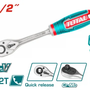 TOTAL 1/2″ Ratchet Wrench – Heavy Duty Chrome‑Vanadium Hand Tool THT106126