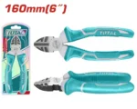 TOTAL 6″ (160 mm) Diagonal Cutting Pliers – THT130606P – Wire Cutter & Workshop Tool