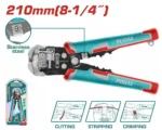 TOTAL Automatic Wire Stripper (3-in-1 Wire Stripper, Cutter & Crimper Tool) THT15246