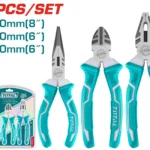 THT1K0301 3‑Piece Pliers Set – Combination, Long Nose & Diagonal Cutting Pliers