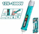 Total AC Voltage Detector/Test Pen – 12V–1000V with LED & Alarm THT29100026