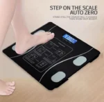Weight Scale, Smart Digital Body Scale with Bluetooth & Mobile App – LCD Display, Tempered Glass, Auto On/Off, 180kg Capacity Home Weighing Scale