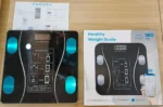 Weight Scale, Smart Digital Body Scale with Bluetooth & Mobile App – LCD Display, Tempered Glass, Auto On/Off, 180kg Capacity Home Weighing Scale