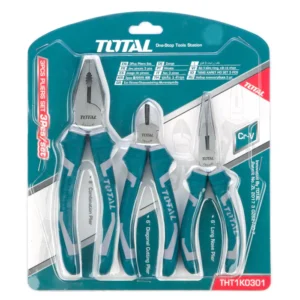 THT1K0301 3‑Piece Pliers Set – Combination, Long Nose & Diagonal Cutting Pliers