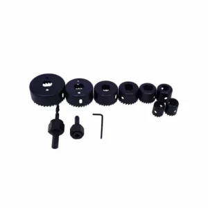 11 Piece Hole Saw Kit – Heavy Duty Cutting Set for Wood, Plastic & Metal