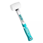 TOTAL Rubber Hammer – 220 g Natural Rubber Mallet with Fiberglass Handle THT76836