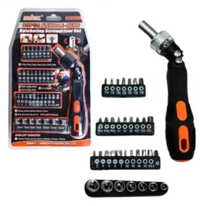 35 PCS Flexible Head Ratcheting Screwdriver Set – Multi-Bit Precision Tool Kit (Model SS94145)