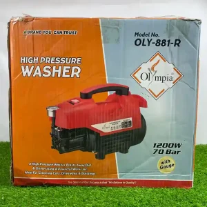 Olympia 1200W High Pressure Washer 70 Bar with Gauge – Electric Car & Bike Wash Machine