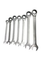 7 Pcs Ratcheting Combination Wrench Set CR-V Steel with 72-Tooth Gear, Metric Sizes, Heavy Duty Professional Hand Tool Set